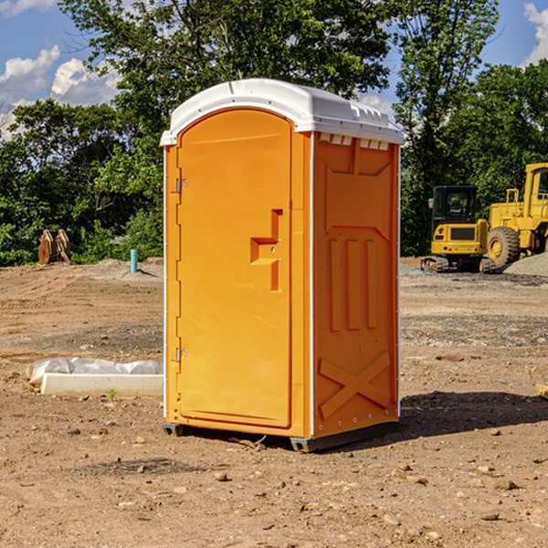 how often are the portable restrooms cleaned and serviced during a rental period in Northampton County North Carolina